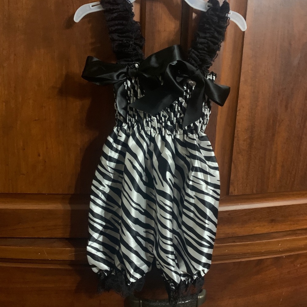 **5 for $20** Zebra romper